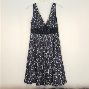 Silk V-neck Cocktail Dress Sz 10